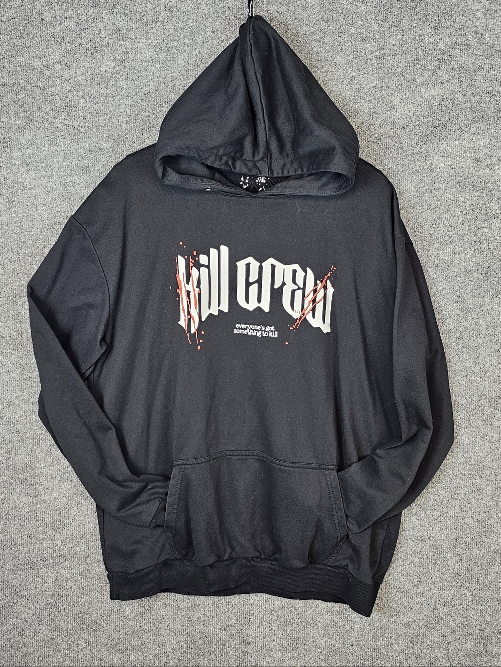 Kill Crew "It's Only Pain'" Black Graphic Hoodie - Size Medium